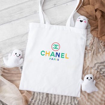 Chanel Paris Original Logo Cotton Canvas Tote Bag TTB1160