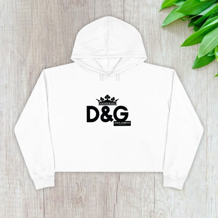 Dolce & Gabbana King Logo Luxury Crop Pullover Hoodie For Lady CPH1226