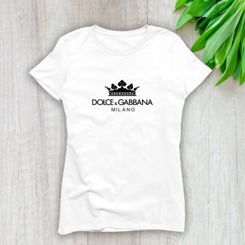 Dolce & Gabbana King Milano Logo Luxury Lady T-Shirt Luxury Tee For Women LDS1210