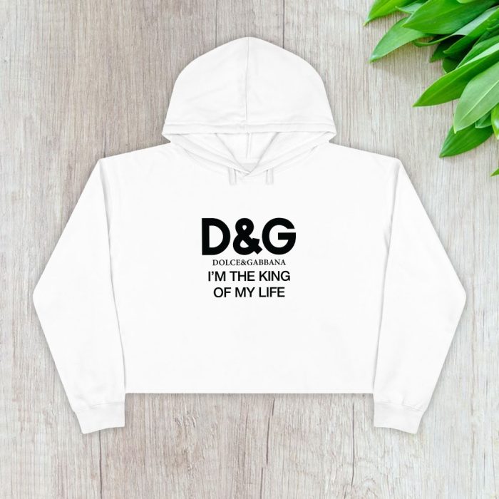 Dolce & Gabbana The King Crop Pullover Hoodie For Lady CPH1218