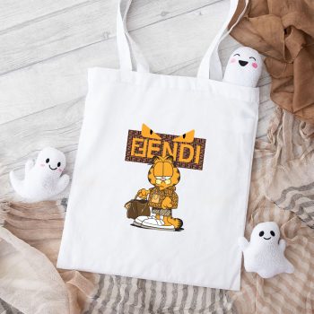 Fendi Diabolic Eyes Garfield Cotton Canvas Tote Bag TTB1255