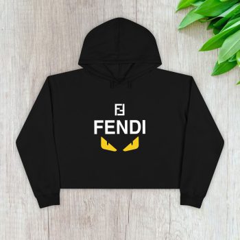 Fendi Diabolic Eyes Logo Crop Pullover Hoodie For Lady CPH1240