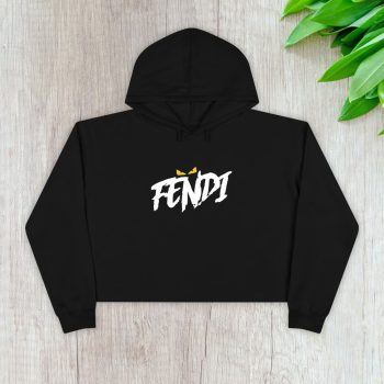 Fendi Diabolic Eyes Logo Crop Pullover Hoodie For Lady CPH1245