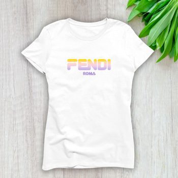 Fendi Fila Luxury Colourfu Logo Lady T-Shirt Luxury Tee For Women LDS1274