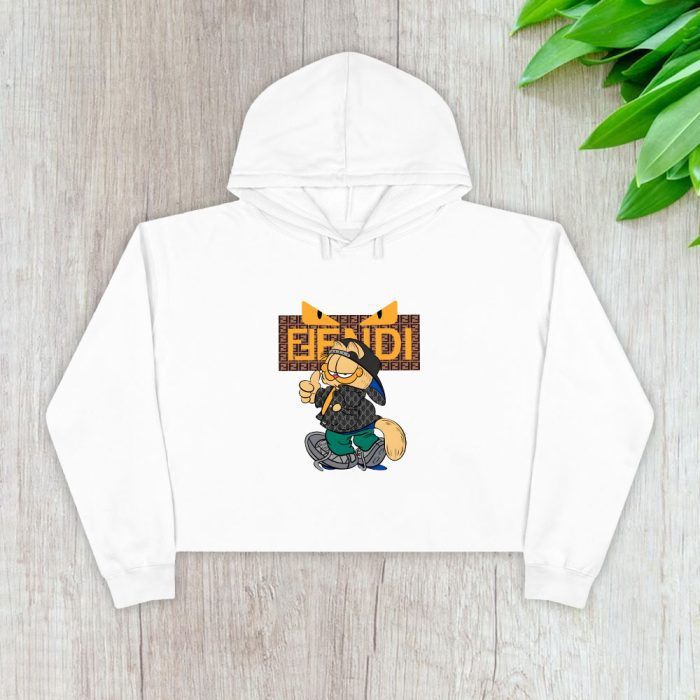 Fendi Gucci Garfield Cool Crop Pullover Hoodie For Lady CPH1273