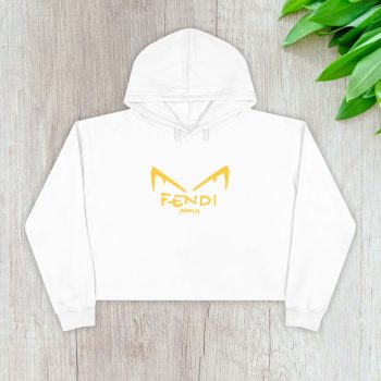 Fendi Roma Diabolic Eyes Logo Crop Pullover Hoodie For Lady CPH1239