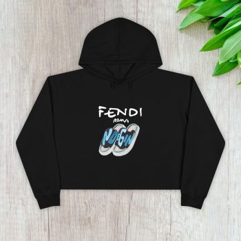 Fendi Slippers Crop Pullover Hoodie For Lady CPH1251