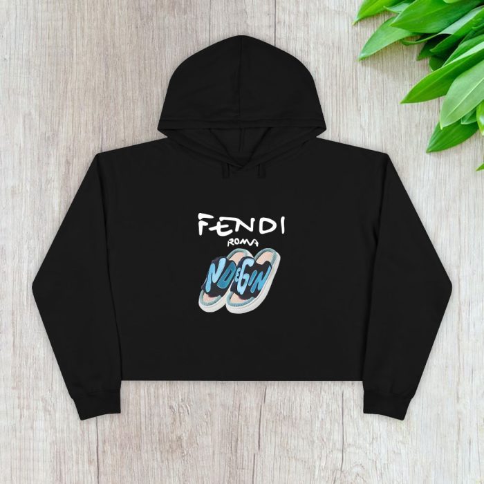 Fendi Slippers Crop Pullover Hoodie For Lady CPH1251