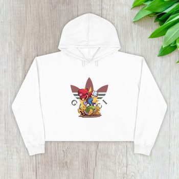 Gucci Adidas Super Mario Crop Pullover Hoodie For Lady CPH1402