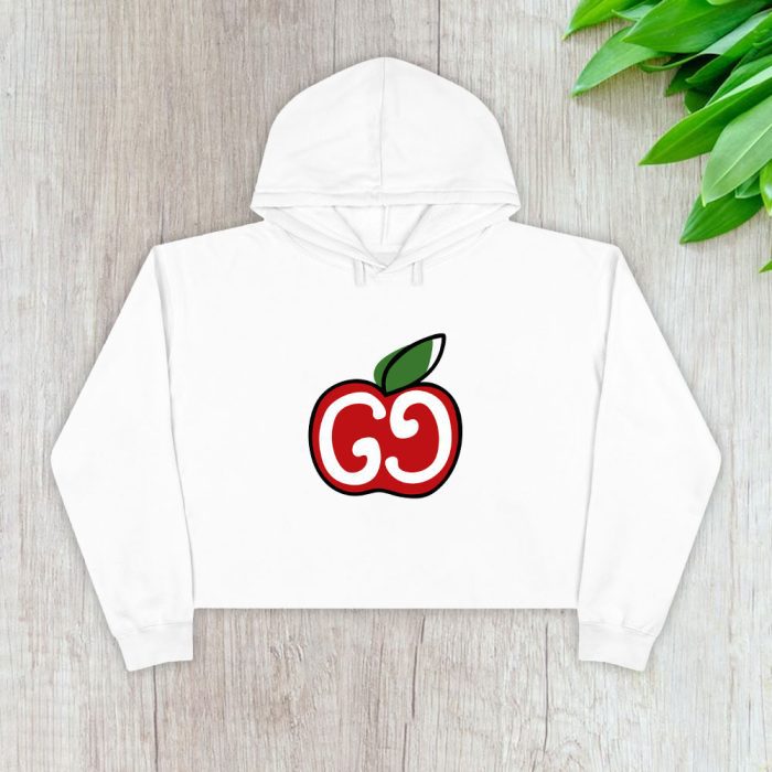 Gucci Apple Logo Crop Pullover Hoodie For Lady CPH1322