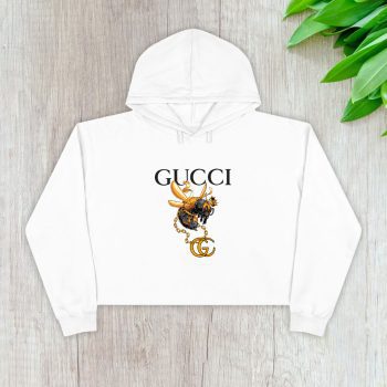 Gucci Bee King Crop Pullover Hoodie For Lady CPH1304
