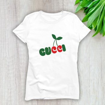 Gucci Cherry Logo Lady T-Shirt Luxury Tee For Women LDS1328