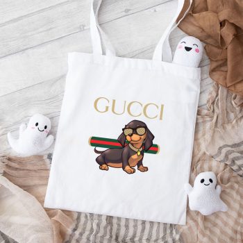 Gucci Dachshund Cotton Canvas Tote Bag TTB1443