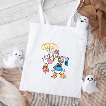 Gucci Donald Duck And Daisy Duck Cotton Canvas Tote Bag TTB1379