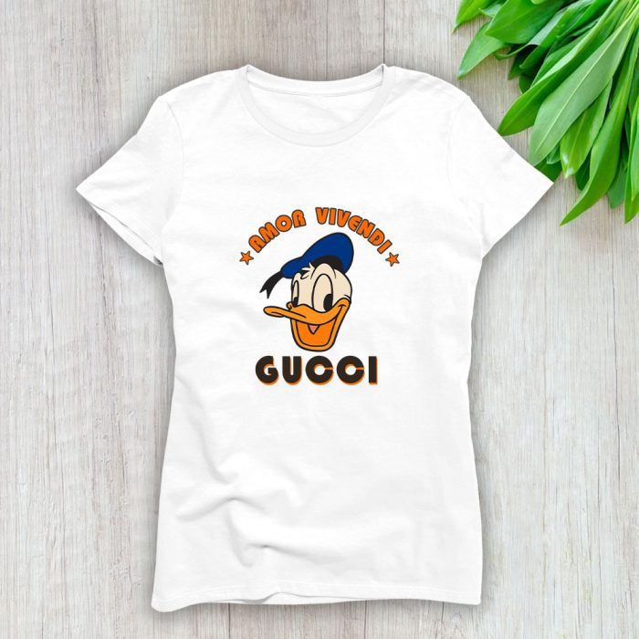 Gucci Donald Duck Lady T-Shirt Luxury Tee For Women LDS1423