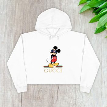 Gucci Mickey Mouse American Crop Pullover Hoodie For Lady CPH1413
