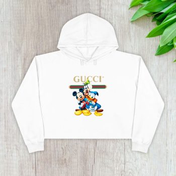 Gucci Mickey Mouse And Friend Crop Pullover Hoodie For Lady CPH1470
