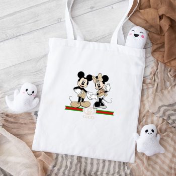 Gucci Mickey Mouse And Minnie Mouse Couple Cotton Canvas Tote Bag TTB1336