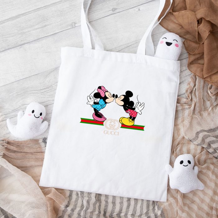 Gucci Mickey Mouse And Minnie Mouse Couple Cotton Canvas Tote Bag TTB1344