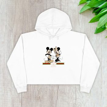 Gucci Mickey Mouse And Minnie Mouse Couple Crop Pullover Hoodie For Lady CPH1336
