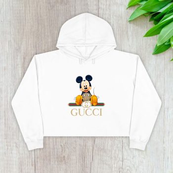 Gucci Mickey Mouse Crop Pullover Hoodie For Lady CPH1463