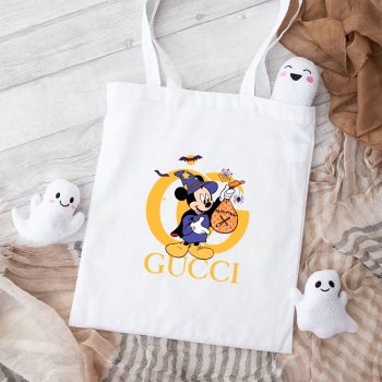Gucci Mickey Mouse Halloween Cotton Canvas Tote Bag TTB1489