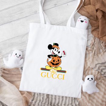 Gucci Mickey Mouse Halloween Cotton Canvas Tote Bag TTB1490