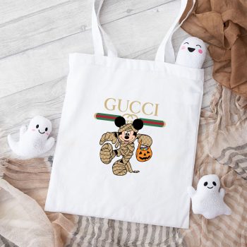 Gucci Mickey Mouse Halloween Cotton Canvas Tote Bag TTB1495