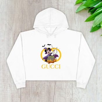 Gucci Mickey Mouse Halloween Crop Pullover Hoodie For Lady CPH1479