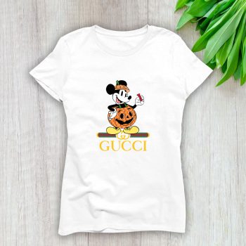 Gucci Mickey Mouse Halloween Lady T-Shirt Luxury Tee For Women LDS1492