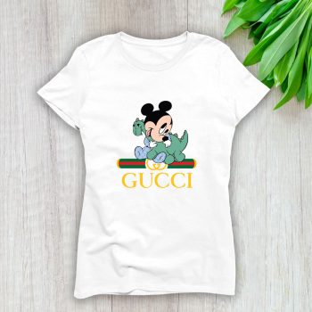 Gucci Mickey Mouse Kid Lady T-Shirt Luxury Tee For Women LDS1341