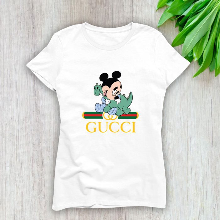 Gucci Mickey Mouse Kid Lady T-Shirt Luxury Tee For Women LDS1341