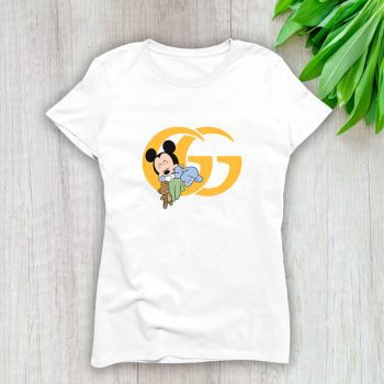 Gucci Mickey Mouse Kid Lady T-Shirt Luxury Tee For Women LDS1343