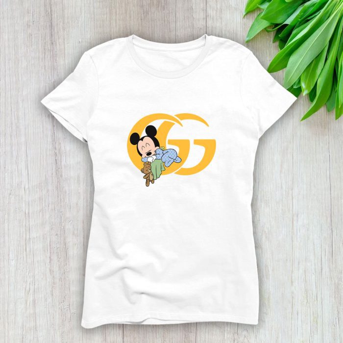 Gucci Mickey Mouse Kid Lady T-Shirt Luxury Tee For Women LDS1343