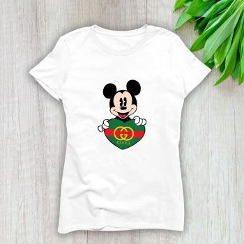 Gucci Mickey Mouse Lady T-Shirt Luxury Tee For Women LDS1384