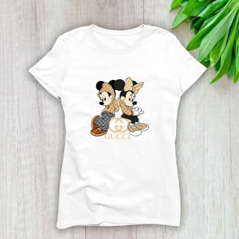Gucci Mickey Mouse Lady T-Shirt Luxury Tee For Women LDS1418