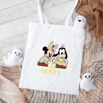 Gucci Minnie Mouse And Goofy Kid Cotton Canvas Tote Bag TTB1389