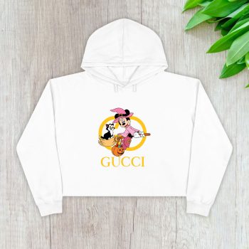 Gucci Minnie Mouse Halloween Crop Pullover Hoodie For Lady CPH1488