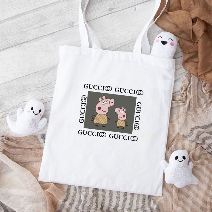 Gucci Peppa Pig Cotton Canvas Tote Bag TTB1320