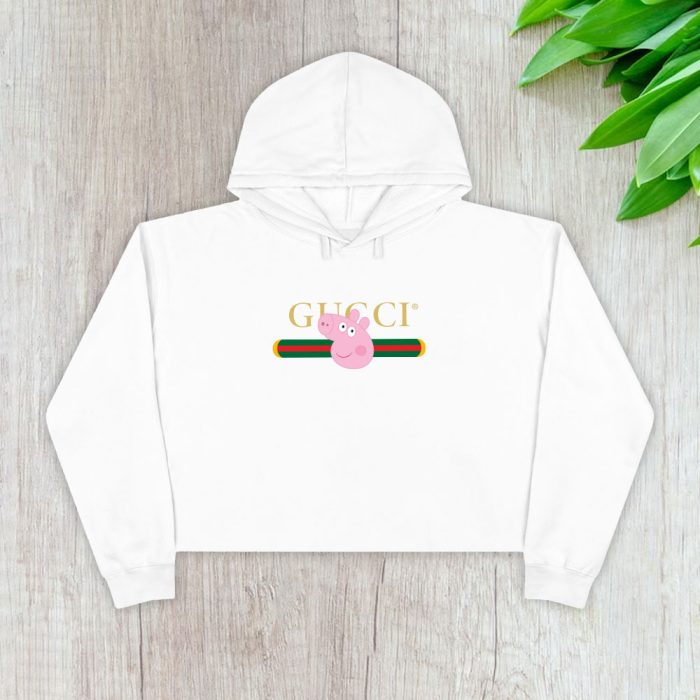 Gucci Peppa Pig Crop Pullover Hoodie For Lady CPH1327