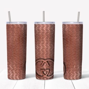 Gucci Rose Gold Yeti Inspired Luxury Skinny Tumbler 20oz  SKT1514