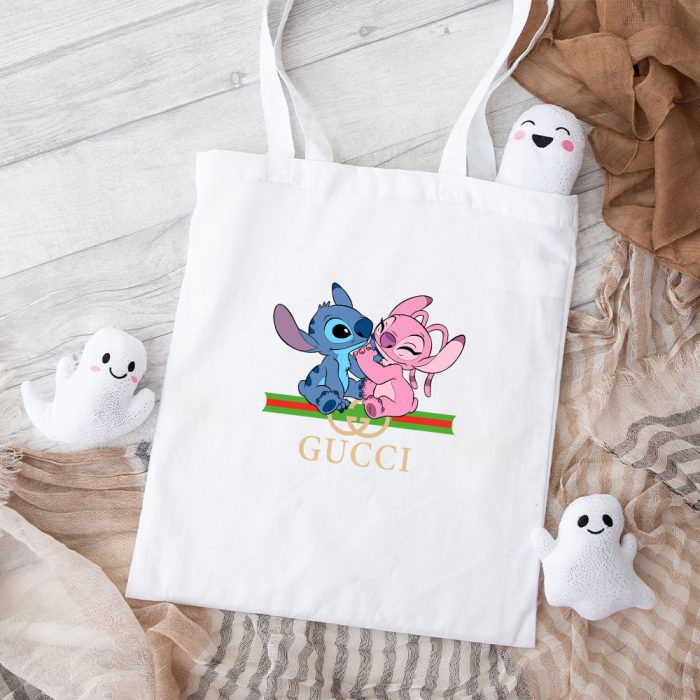 Gucci Stitch Couple Cotton Canvas Tote Bag TTB1410