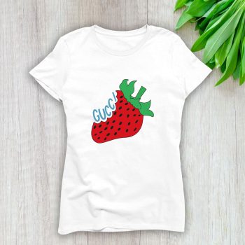Gucci Strawberry Logo Lady T-Shirt Luxury Tee For Women LDS1350