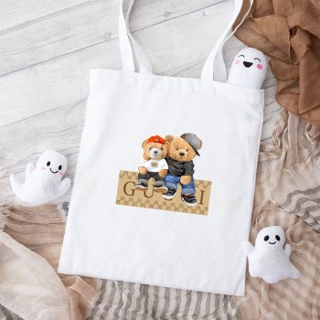 Gucci Teddy Bear Cotton Canvas Tote Bag TTB1386