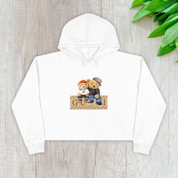 Gucci Teddy Bear Crop Pullover Hoodie For Lady CPH1386
