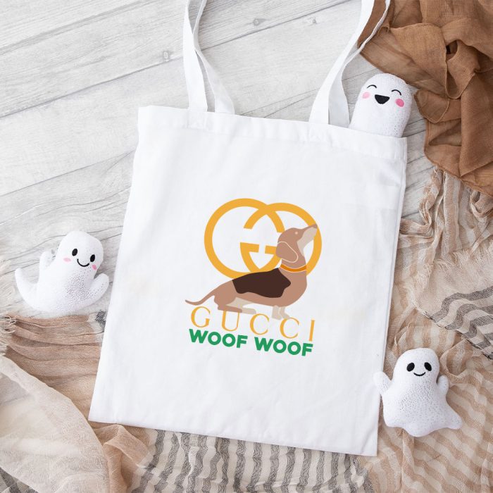 Gucci Woof Woof Cotton Canvas Tote Bag TTB1428