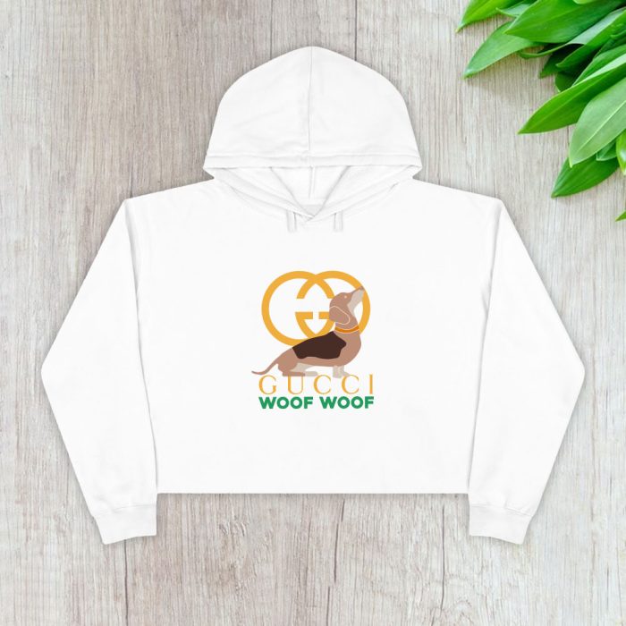 Gucci Woof Woof Crop Pullover Hoodie For Lady CPH1428