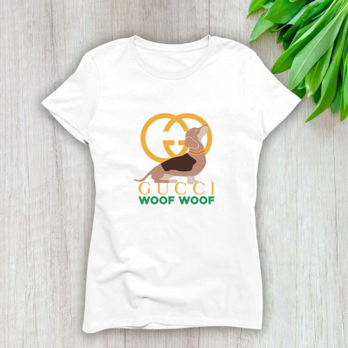 Gucci Woof Woof Lady T-Shirt Luxury Tee For Women LDS1430
