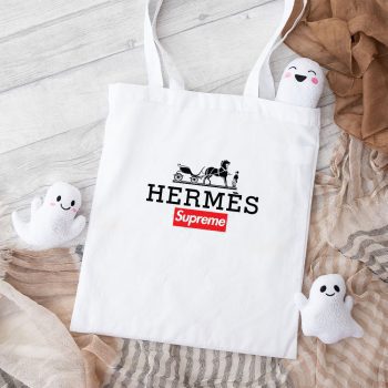 Hermes Horse Supreme Logo Cotton Canvas Tote Bag TTB1518