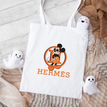 Hermes Mickey Mouse Cotton Canvas Tote Bag TTB1524